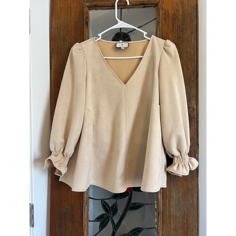 Tuckernuck Tan Suede Easton Blouse